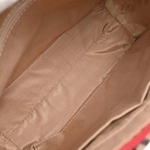 Burberry Beige Red House Check Tote Handbag - Picture 7 of 11